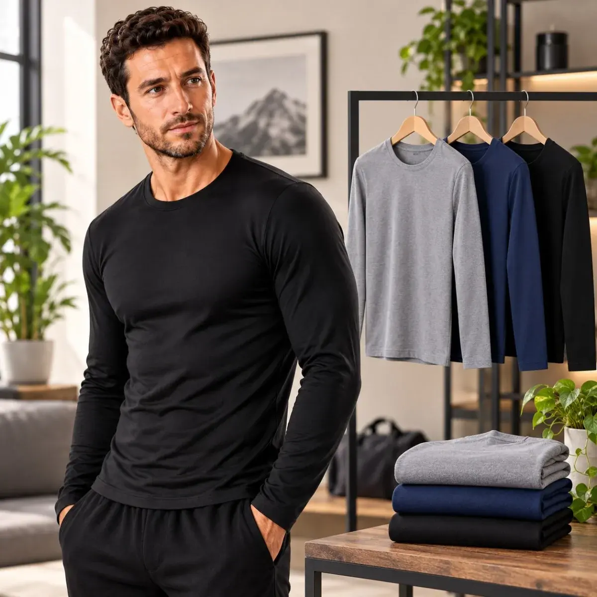 Camiseta de bambú hombre